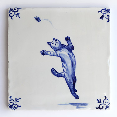 Kat springend